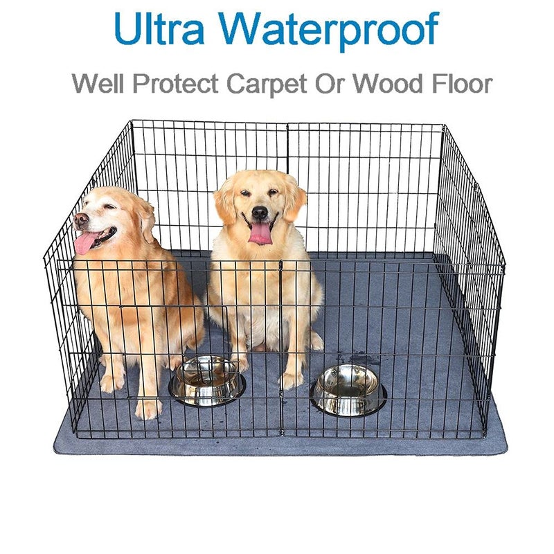 Peepeego 2PCS Non-Slip Pee Pads for Dogs 54" x 54", Washable Puppy Pads with Fast Absorbent, Reusable, Waterproof Rug for Training, Whelping, Housebreaking, Incontinence for Dog Playpen - Image 5